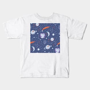 Pattern with astronomy symbols Kids T-Shirt